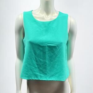 Green Gold Button Back Bar III Medium Crop Top - Stylish & Chic